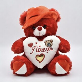 Ursuleț de pluș roșu inimă „I Love You”